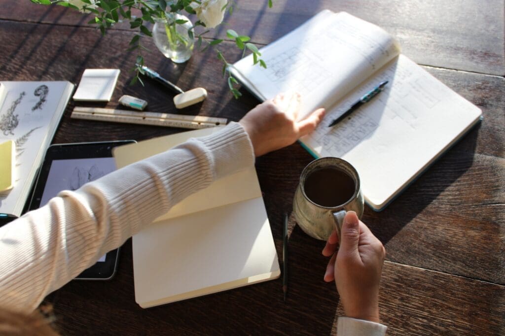 Catie of Cedar June Studio updating a brand strategy